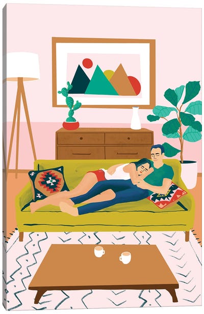 Couch Potatoes Canvas Art Print - Ceyda Alasar