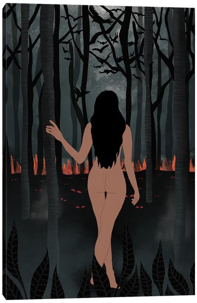 Wicked Witch Canvas Art Print - Ceyda Alasar