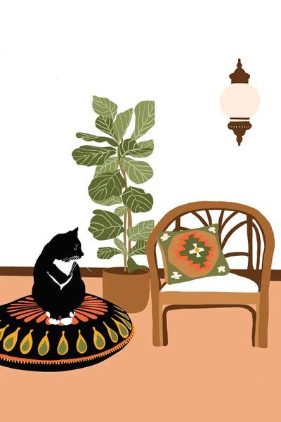 Tuxedo Cats: Boho Cat by Ceyda Alasar