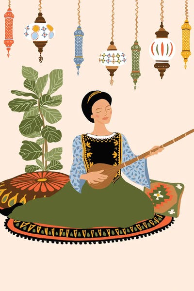 Ceyda Alasar: Tanbur Player by Ceyda Alasar