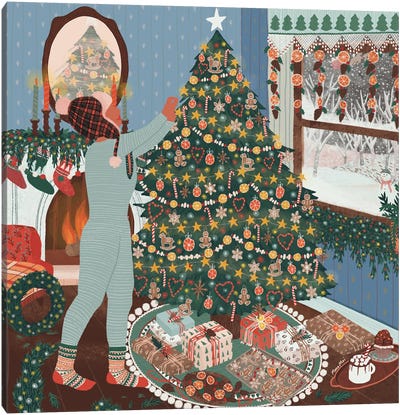 Christmas Tree Canvas Art Print - Home for the Holidays