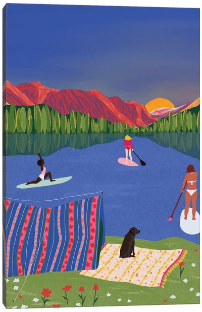 Paddle It Out Canvas Art Print - Ceyda Alasar