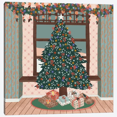 Merry Christmas Canvas Print #CEY45} by Ceyda Alasar Canvas Art Print