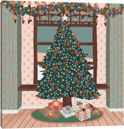 Merry Christmas Canvas Art Print - Ceyda Alasar
