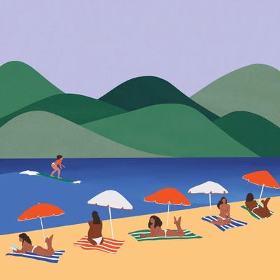 Sun Bathing by Ceyda Alasar canvas print