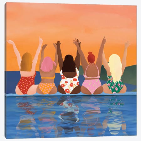 Girl Power Canvas Print #CEY49} by Ceyda Alasar Canvas Wall Art