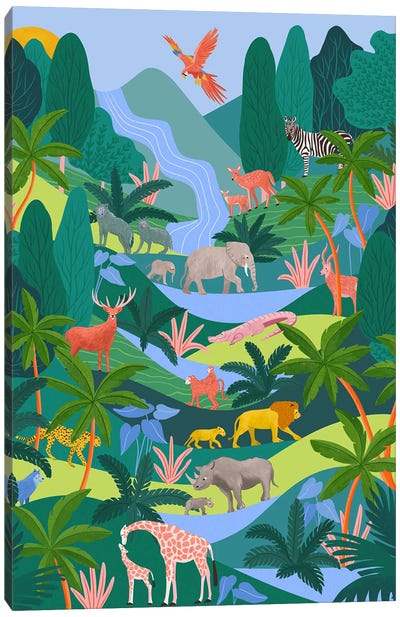 Rainforest Canvas Art Print - Ceyda Alasar