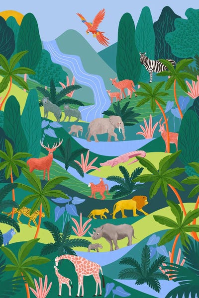 Giraffes: Rainforest by Ceyda Alasar