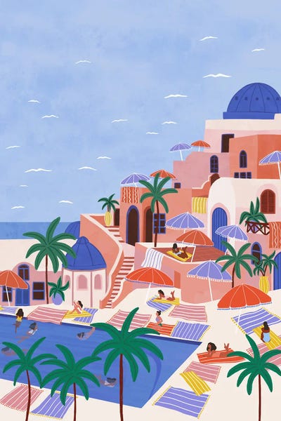 Famous Places Of Worship: Summer Vacation Santorini by Ceyda Alasar