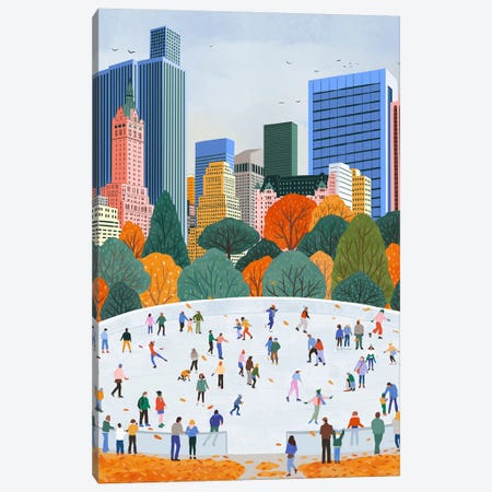 Fall In New York City Canvas Print #CEY57} by Ceyda Alasar Canvas Artwork