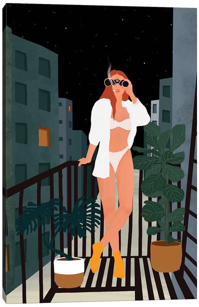Fire Escape Canvas Art Print - Ceyda Alasar