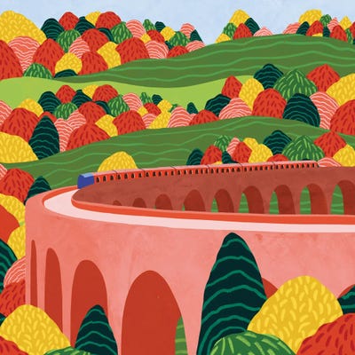 Autumn Express by Ceyda Alasar multi panel art