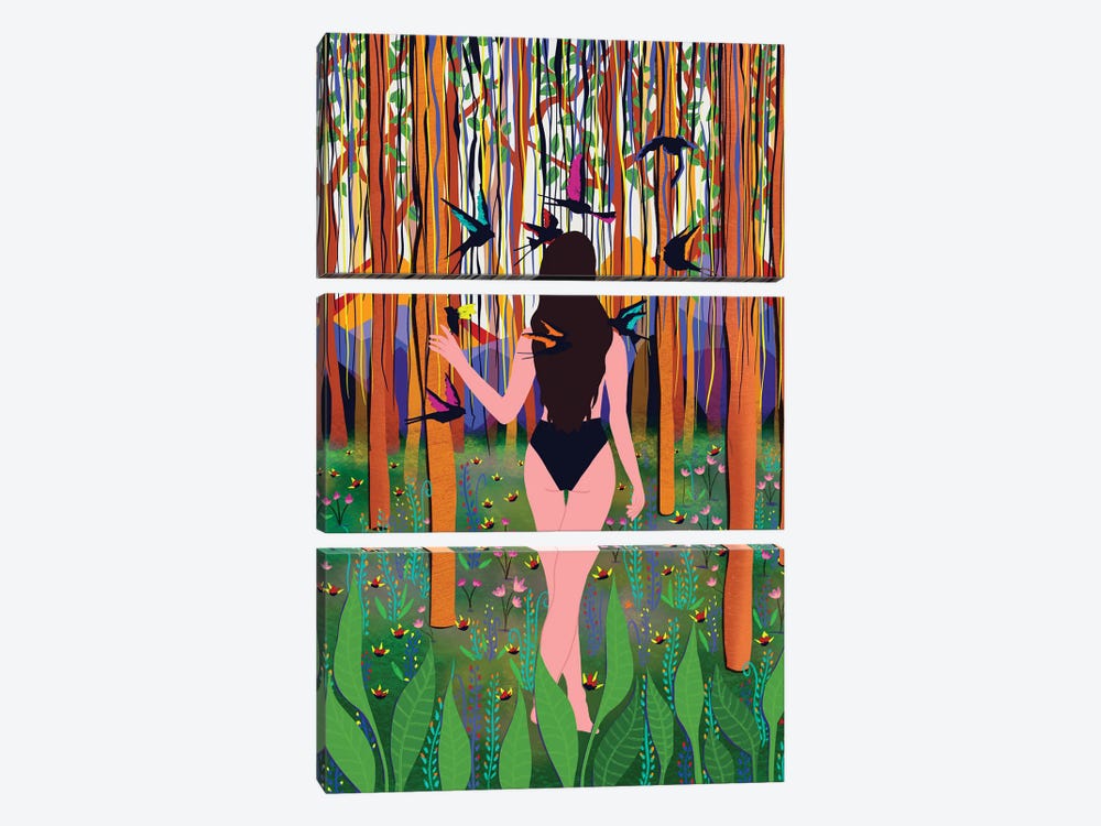 Into the Woods by Ceyda Alasar 3-piece Canvas Print