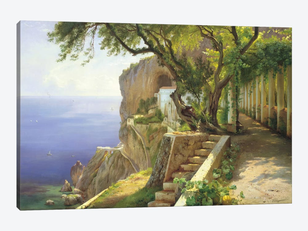 Pergola In Amalfi by Carl Frederick Aagaard 1-piece Canvas Art Print