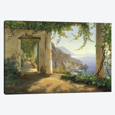 View To The Amalfi Coast Canvas Print #CFA4} by Carl Frederick Aagaard Canvas Art Print
