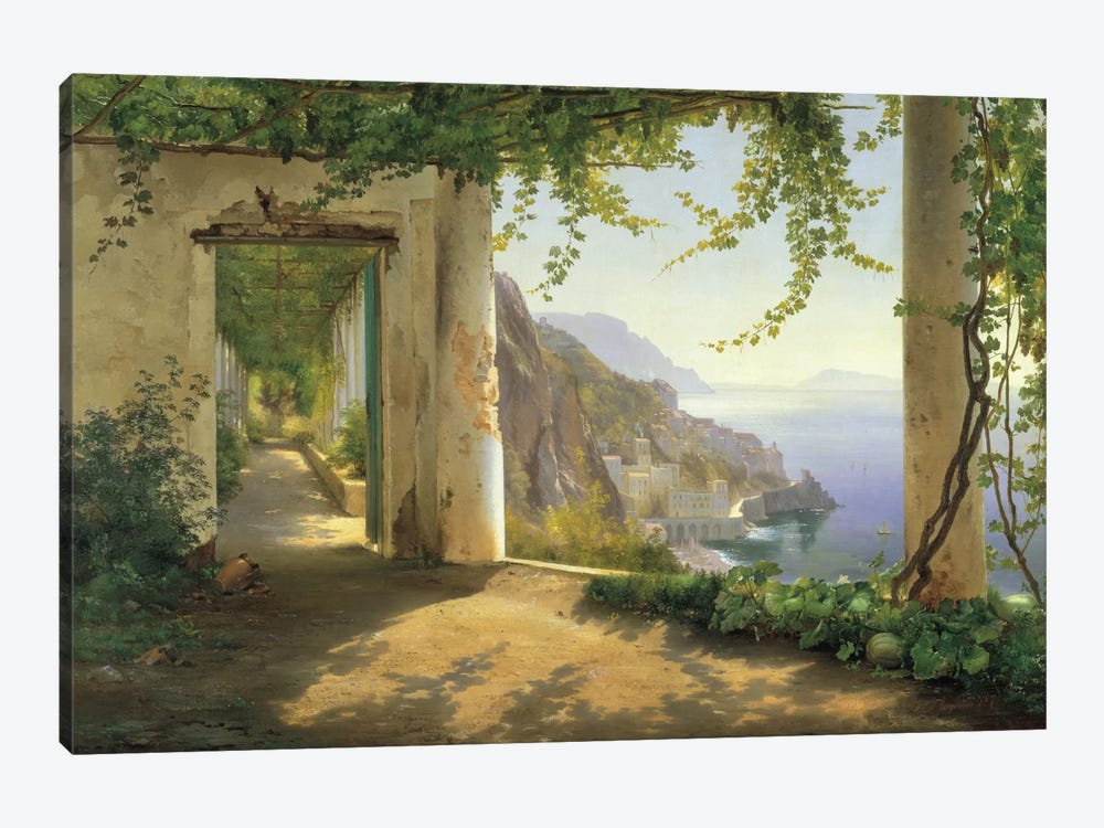 View To The Amalfi Coast by Carl Frederick Aagaard 1-piece Canvas Art
