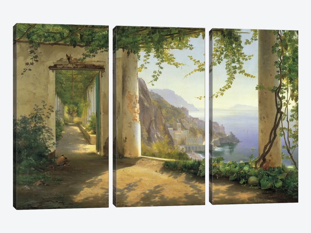 View To The Amalfi Coast by Carl Frederick Aagaard 3-piece Canvas Artwork