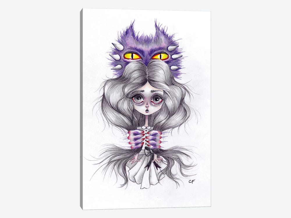 Monsters In My Head by Christine Fields 1-piece Canvas Print