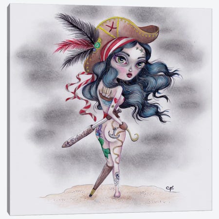 Pirate's Booty Canvas Print #CFI18} by Christine Fields Canvas Art Print