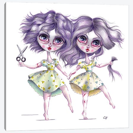 Scissor Sisters Canvas Print #CFI44} by Christine Fields Canvas Print
