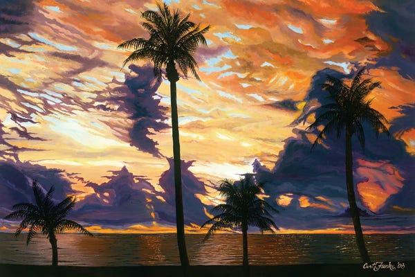 Fine Art Print: Kauai Sunset by Curtis Funke