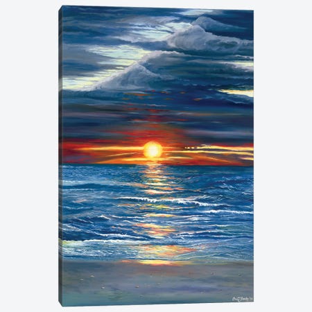 Naples Sunset Canvas Print #CFK15} by Curtis Funke Canvas Artwork