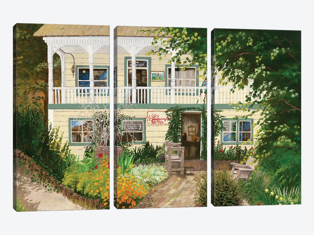 Sausalito Floral Shop by Curtis Funke 3-piece Canvas Artwork