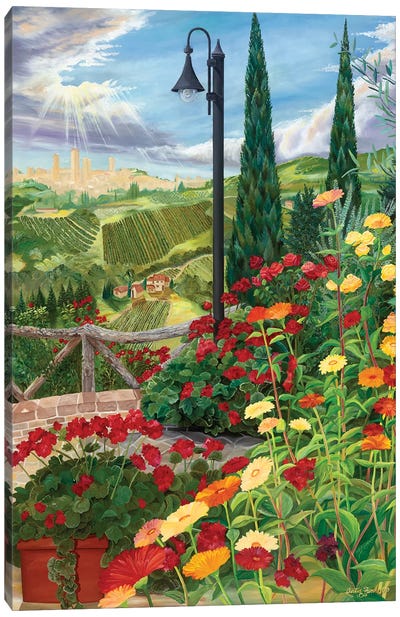 Tuscan Garden Canvas Art Print - Curtis Funke