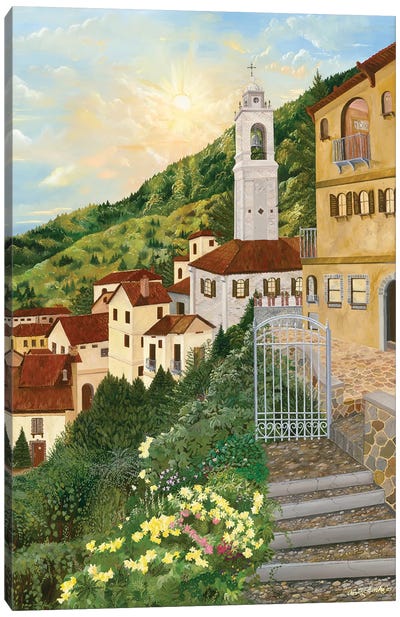 Tuscan Villa Canvas Art Print - Photorealism Art