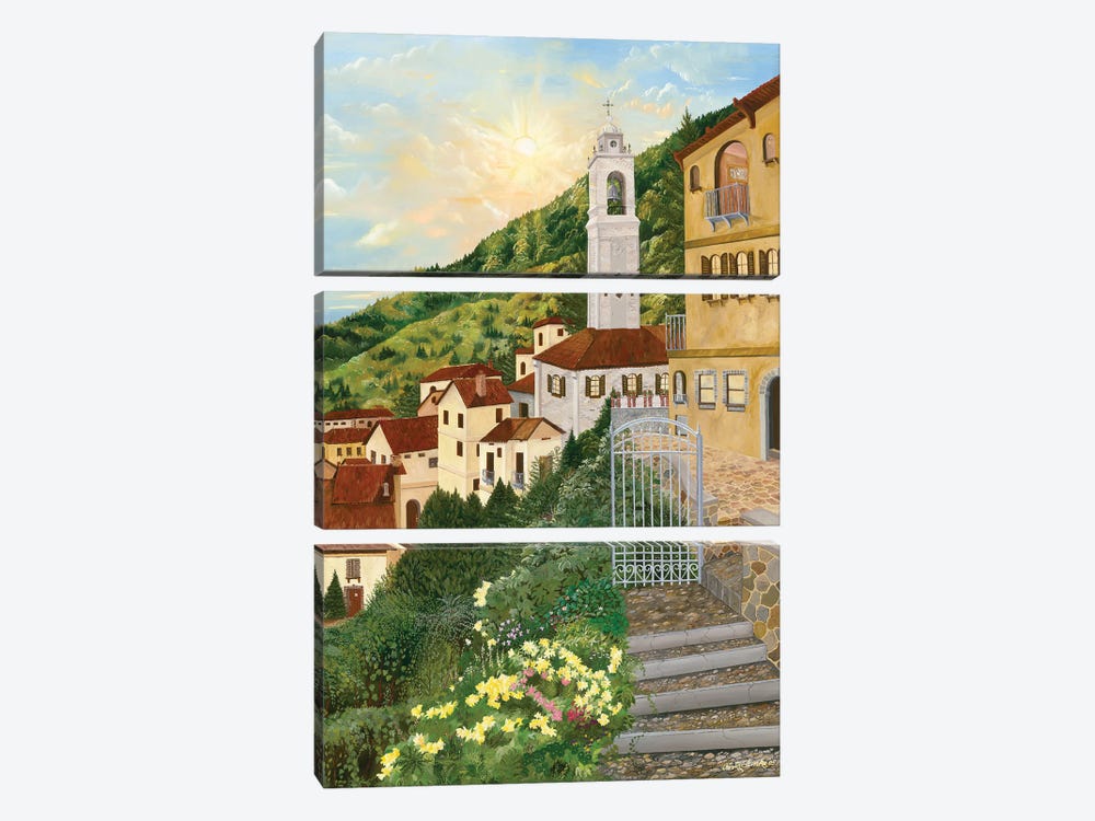 Tuscan Villa by Curtis Funke 3-piece Canvas Print