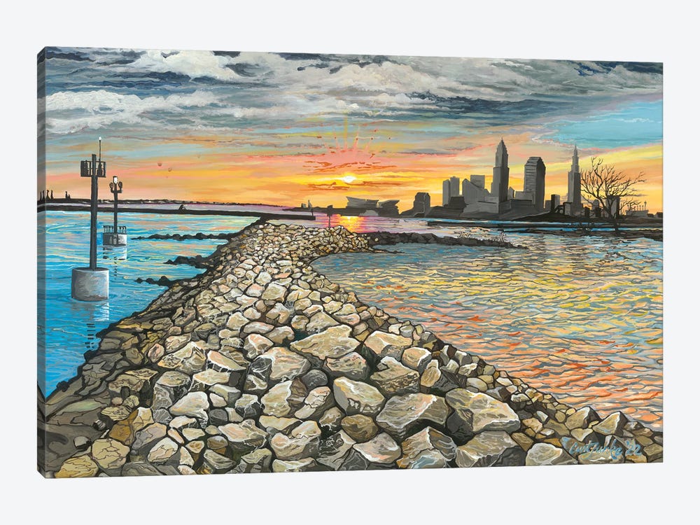 Cleveland Rocks by Curtis Funke 1-piece Canvas Print