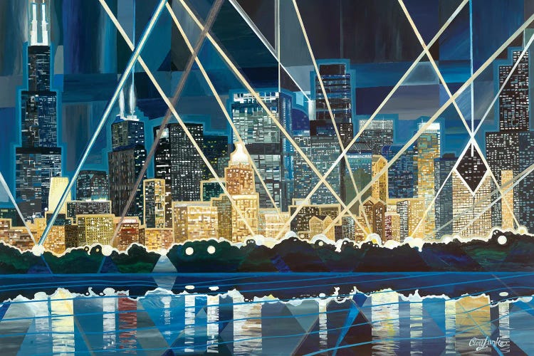 Spot Lights Chicago by Curtis Funke wall art