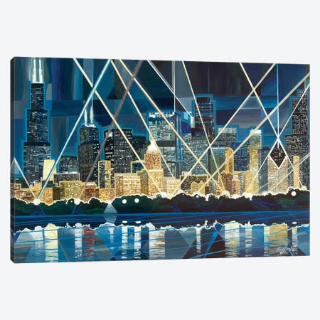 Spot Lights Chicago Canvas Print #CFK26} by Curtis Funke Canvas Art Print