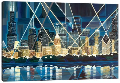 Spot Lights Chicago Canvas Art Print - Curtis Funke