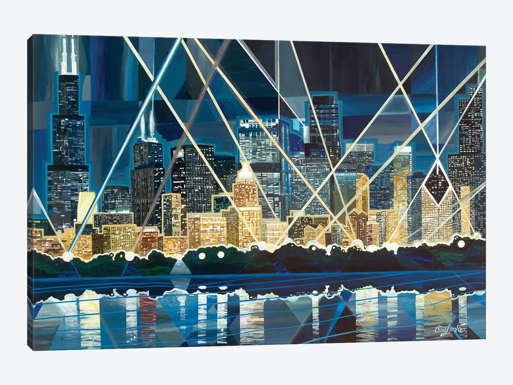 Spot Lights Chicago by Curtis Funke 1-piece Canvas Artwork
