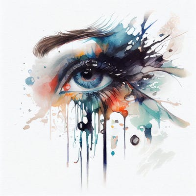 Watercolor Woman Eye I by Chromatic Fusion Studio canvas print