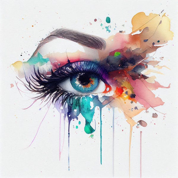 Eyes: Watercolor Woman Eye II by Chromatic Fusion Studio