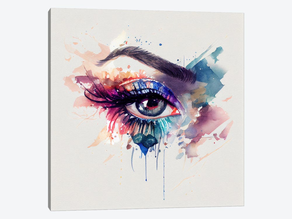 Watercolor Woman Eye III by Chromatic Fusion Studio 1-piece Canvas Art