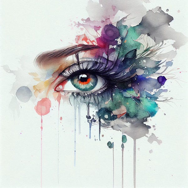 Eyes: Watercolor Woman Eye V by Chromatic Fusion Studio