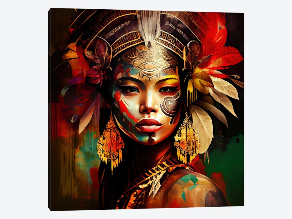 Powerful Asian Warrior Woman I by Chromatic Fusion Studio 1-piece Canvas Print