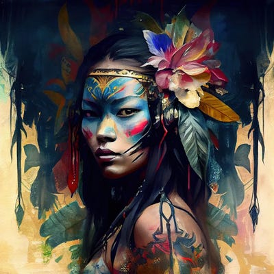 Powerful Asian Woman II by Chromatic Fusion Studio art print