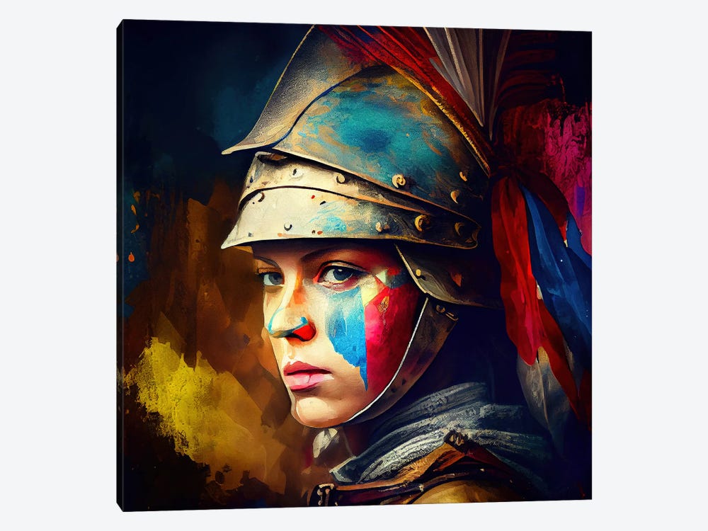 Powerful Medieval Warrior Woman II by Chromatic Fusion Studio 1-piece Canvas Wall Art