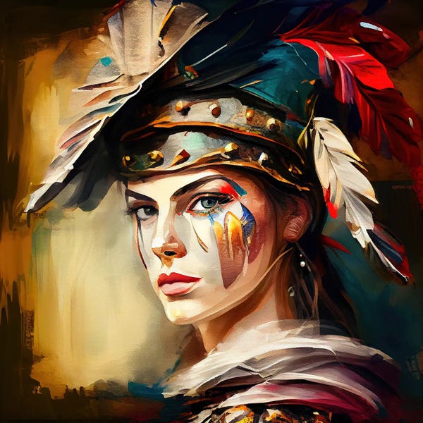 Powerful Medieval Warrior Woman III