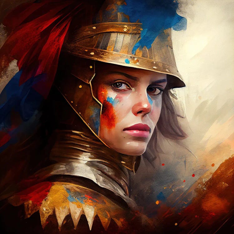 Powerful Medieval Warrior Woman IV