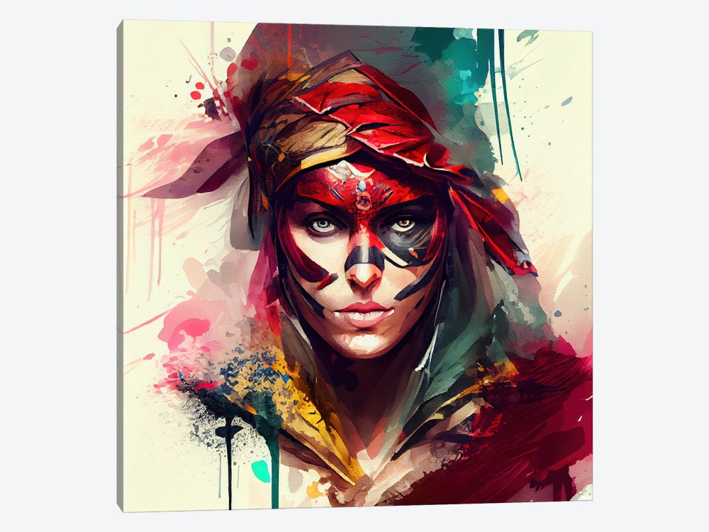 Powerful Pirate Woman I by Chromatic Fusion Studio 1-piece Canvas Print