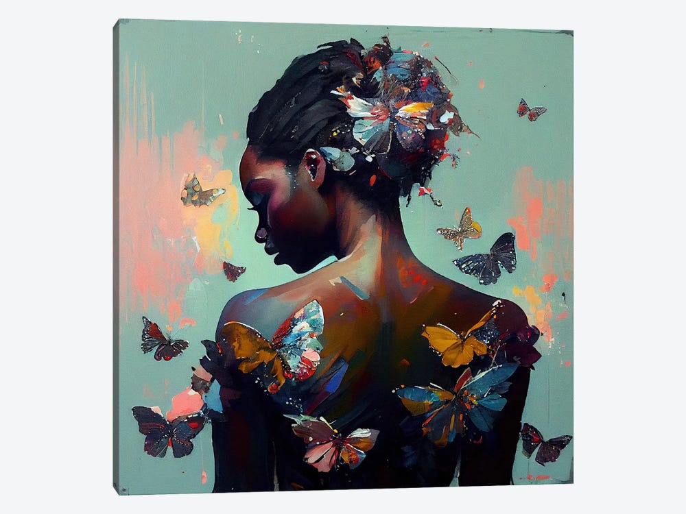 Powerful Butterfly Woman Body I by Chromatic Fusion Studio 1-piece Art Print