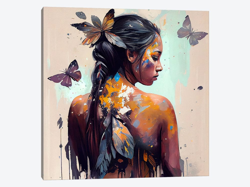 Powerful Butterfly Woman Body II by Chromatic Fusion Studio 1-piece Canvas Artwork