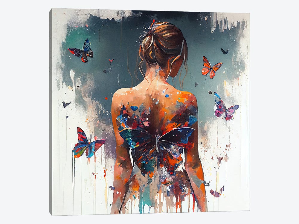 Powerful Butterfly Woman Body IV by Chromatic Fusion Studio 1-piece Art Print