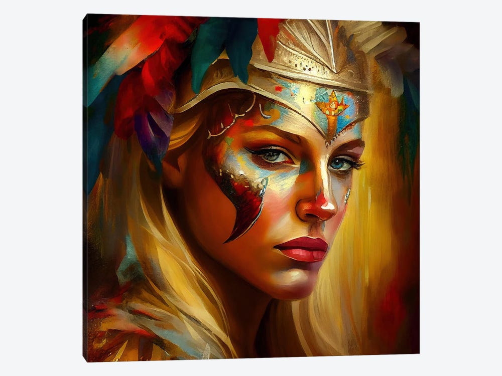 Powerful Warrior Woman I by Chromatic Fusion Studio 1-piece Canvas Art
