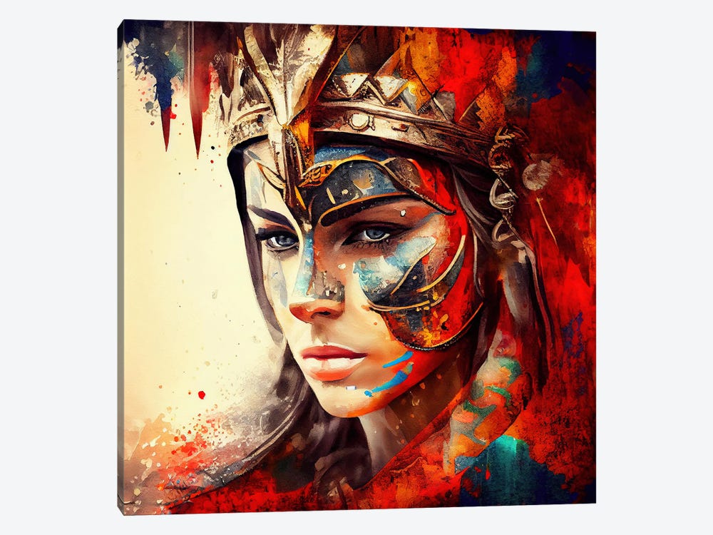 Powerful Warrior Woman III by Chromatic Fusion Studio 1-piece Canvas Art